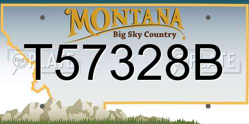 T57328B Montana License Plate