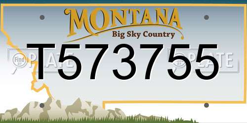 T573755 Montana License Plate