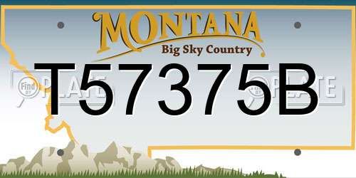 T57375B Montana License Plate
