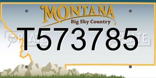 T573785 Montana License Plate