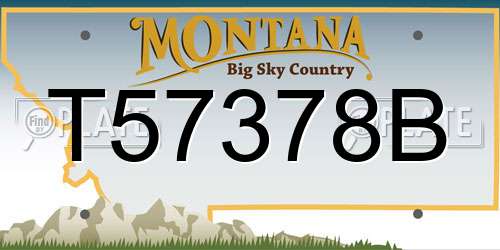 T57378B Montana License Plate