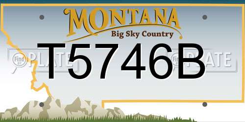 T5746B Montana License Plate