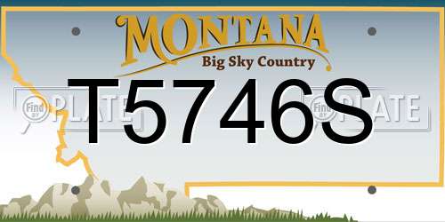 T5746S Montana License Plate
