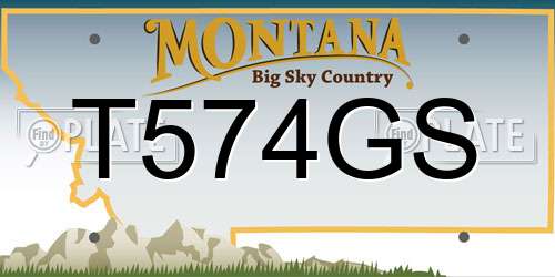 T574GS Montana License Plate