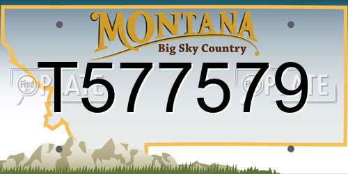 T577579 Montana License Plate