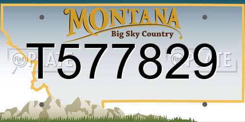 T577829 Montana License Plate