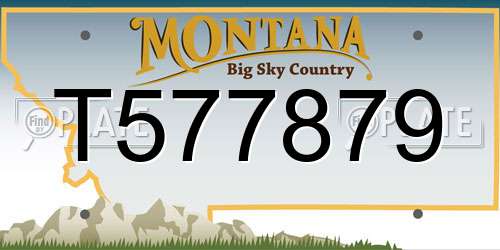 T577879 Montana License Plate