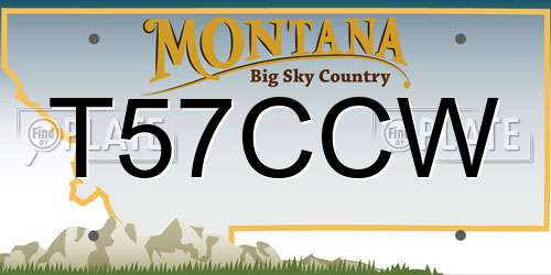 T57CCW Montana License Plate