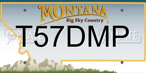 T57DMP Montana License Plate