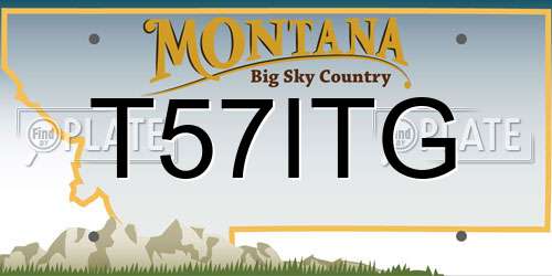 T57ITG Montana License Plate