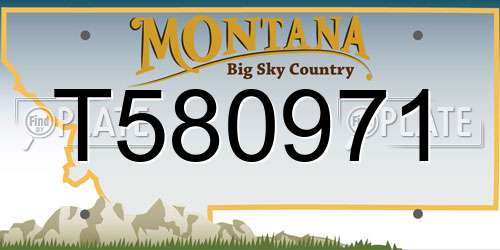 T580971 Montana License Plate