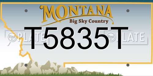 T5835T Montana License Plate