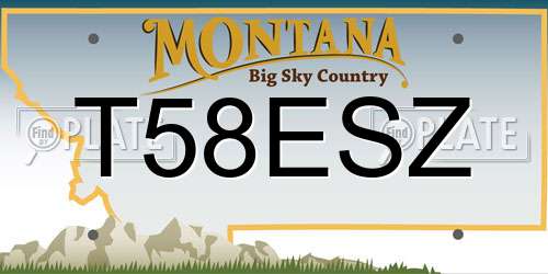 T58ESZ Montana License Plate