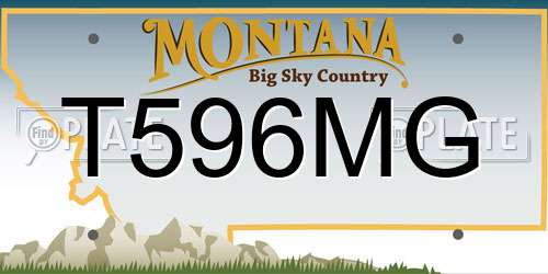 T596MG Montana License Plate