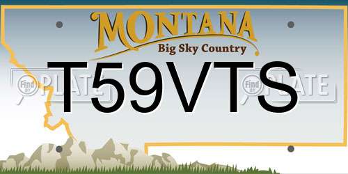T59VTS Montana License Plate