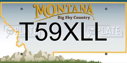 T59XLL Montana License Plate