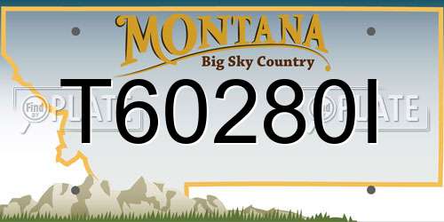 T60280I Montana License Plate