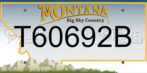 T60692B Montana License Plate