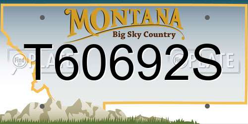 T60692S Montana License Plate