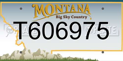 T606975 Montana License Plate