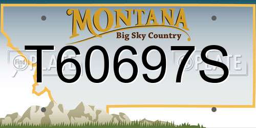 T60697S Montana License Plate