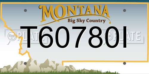 T60780I Montana License Plate
