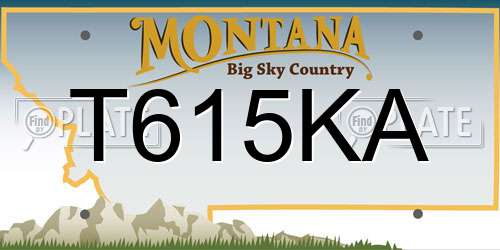 T615KA Montana License Plate