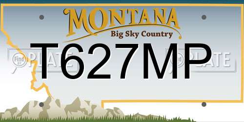 T627MP Montana License Plate