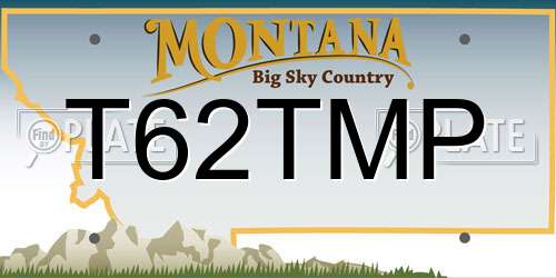 T62TMP Montana License Plate
