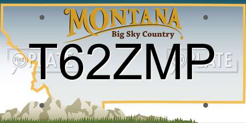 T62ZMP Montana License Plate