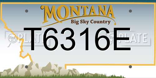 T6316E Montana License Plate