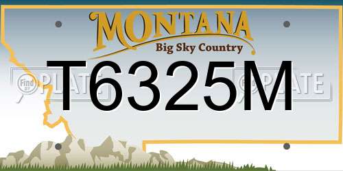 T6325M Montana License Plate