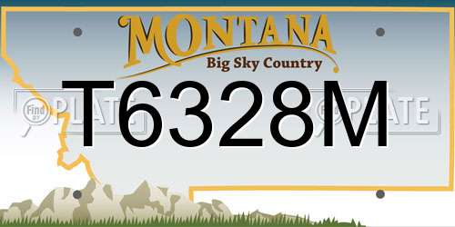 T6328M Montana License Plate