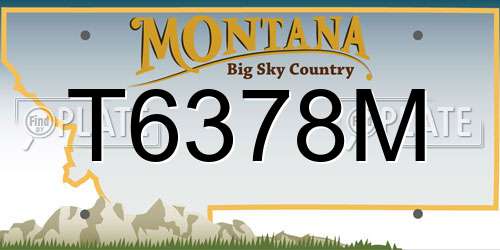 T6378M Montana License Plate