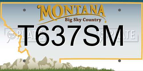T637SM Montana License Plate