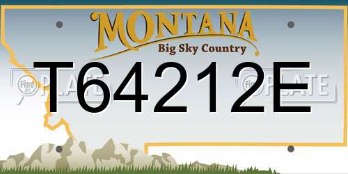 T64212E Montana License Plate