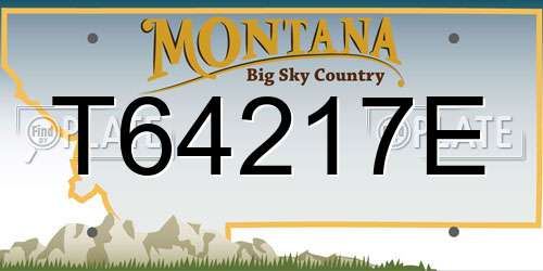 T64217E Montana License Plate