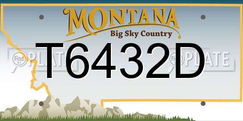 T6432D Montana License Plate