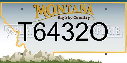 T6432O Montana License Plate