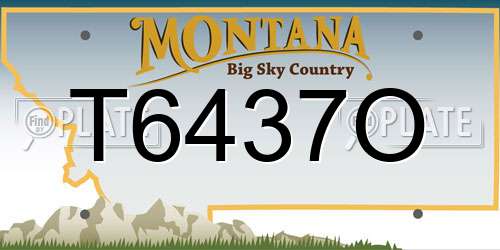 T6437O Montana License Plate