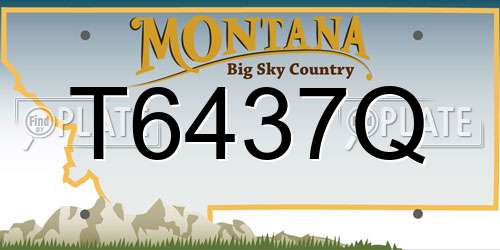 T6437Q Montana License Plate