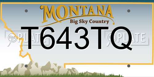 T643TQ Montana License Plate