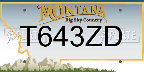 T643ZD Montana License Plate