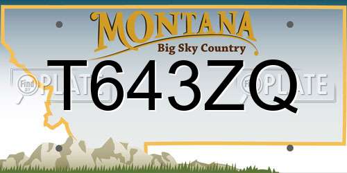 T643ZQ Montana License Plate