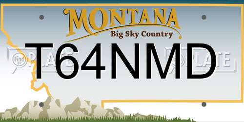 T64NMD Montana License Plate