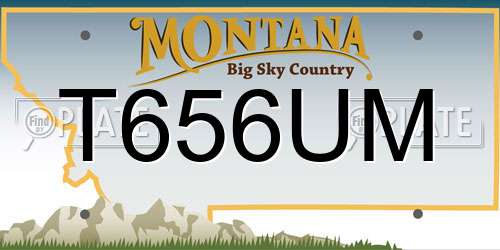 T656UM Montana License Plate