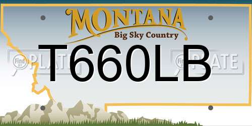 T660LB Montana License Plate