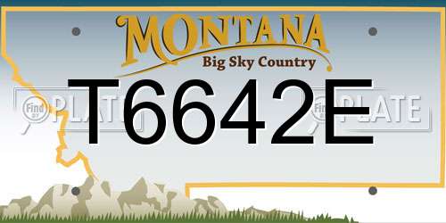 T6642E Montana License Plate