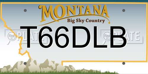 T66DLB Montana License Plate