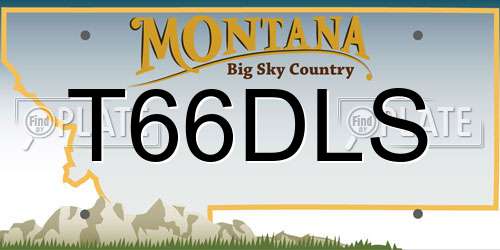 T66DLS Montana License Plate
